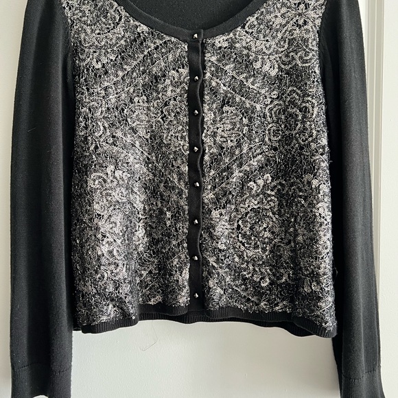 Anthropologie Sweater NWOT Sequined Detail Knitted And Knotted Size L Amazing! - Picture 6 of 10